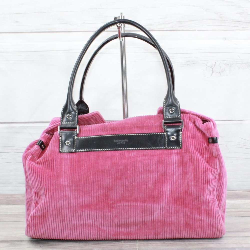 Betsey Johnson Pink Corduroy Satchel Handbag
